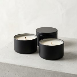 8oz Matte Black Seamless Candle Tins – Premium Metal Containers for Luxury Minimalist Branding